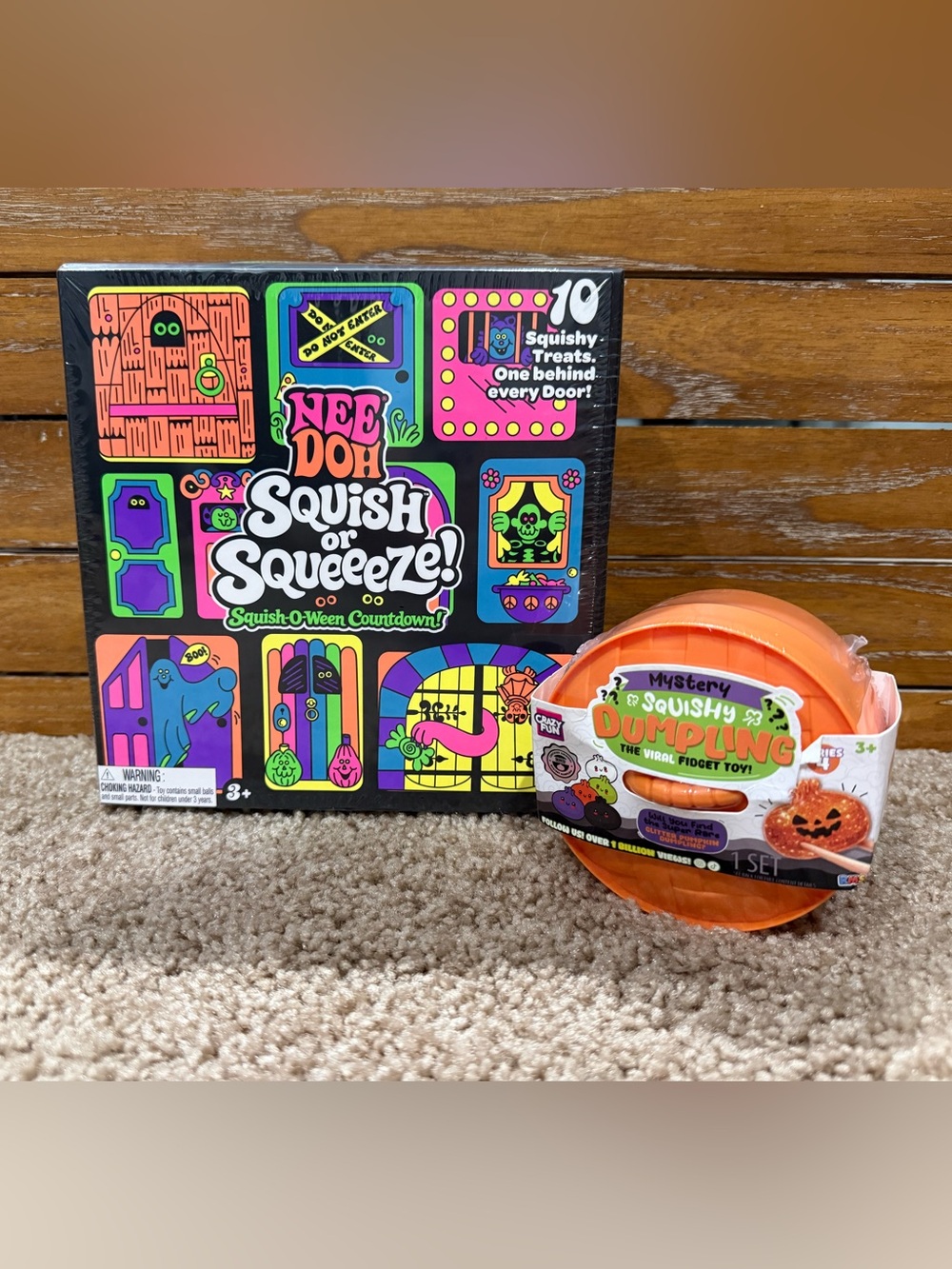 NeeDoh Squish or Squeeze! Squish-O-Ween Countdown- RMS GLITTER pumpkin dumpling